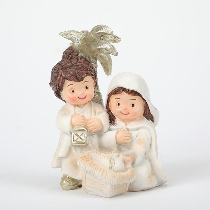 FREE Today: Cartoon Style Sculpture of Nativity Scene Resin Stereoscopic Desktop Ornaments