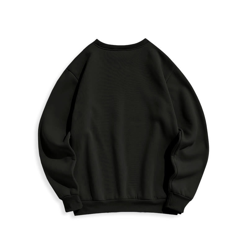 Christianartworkshop Classic Colored Style St. Benedict Medal Statue Fleece Lined Polyester Sweatshirt