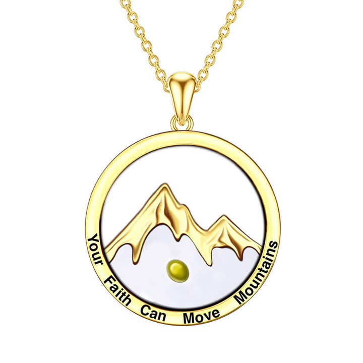 Christianartworkshop Modern Style Mustard Seed Mountain Faith Pendant Necklace