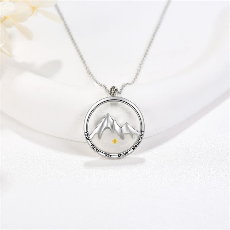 Christianartworkshop Modern Style Mustard Seed Mountain Faith Pendant Necklace