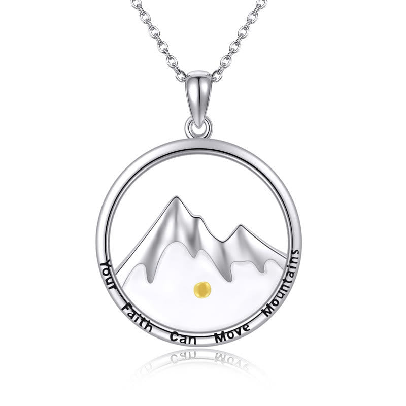 Christianartworkshop Modern Style Mustard Seed Mountain Faith Pendant Necklace