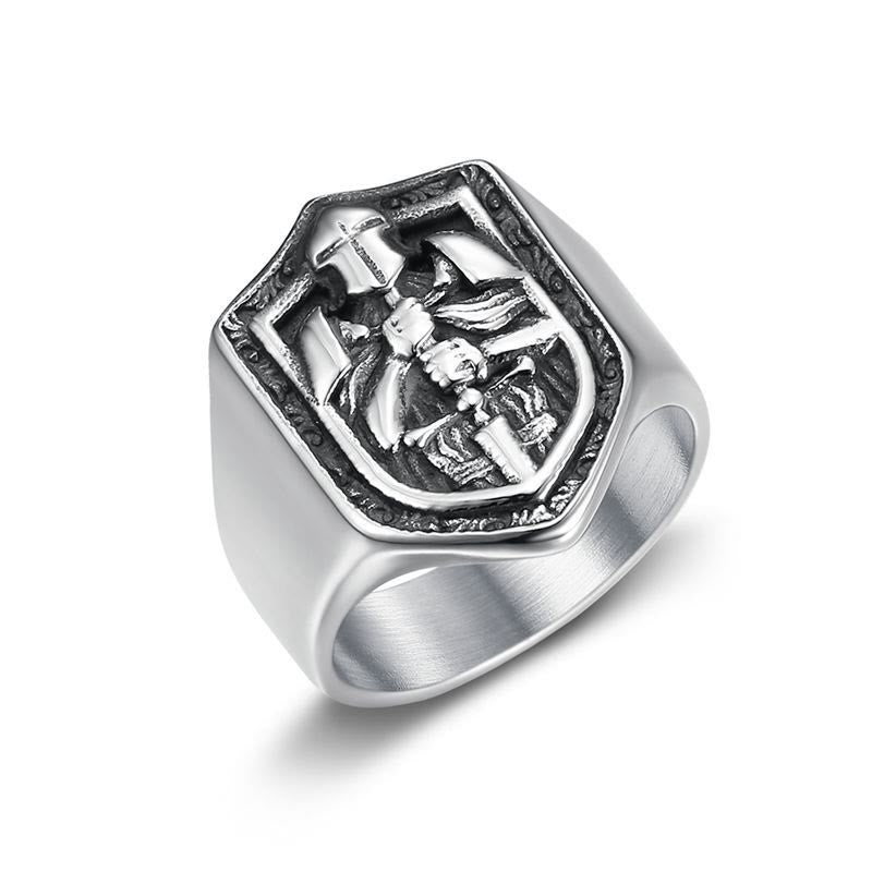 Christianartworkshop Classic Style Crusades Shield Sacred Protection Ring - image 9