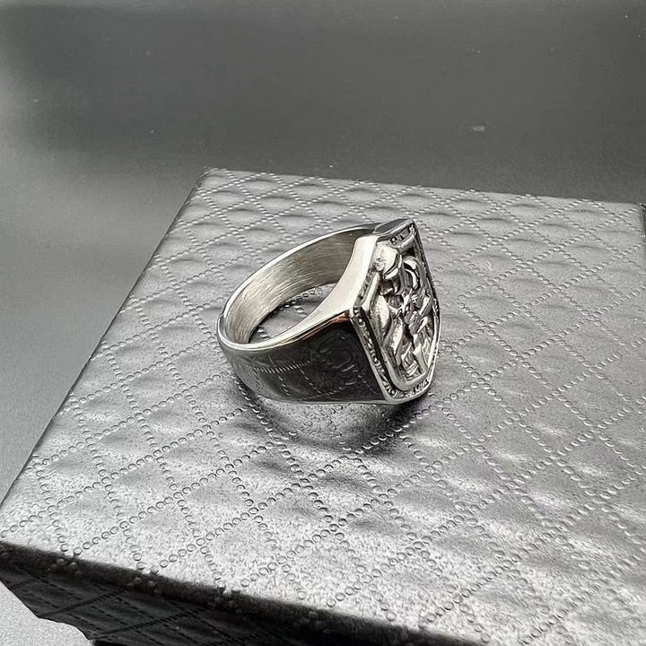 Christianartworkshop Classic Style Crusades Shield Sacred Protection Ring - image 6