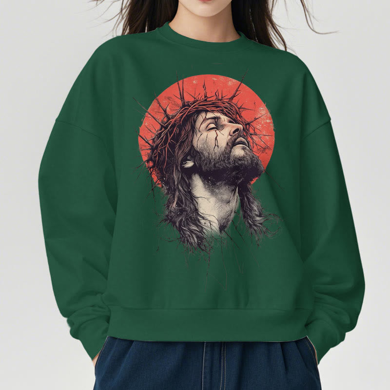 Christianartworkshop Classic Colored Style Jesus Crown of Thorns