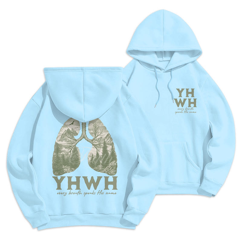 Christianartworkshop Quotation Style Every Breath Speaks His Name Fleece Lined Polyester Hoodie - image 10