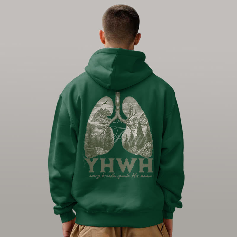 Christianartworkshop Quotation Style Every Breath Speaks His Name Fleece Lined Polyester Hoodie - image 4
