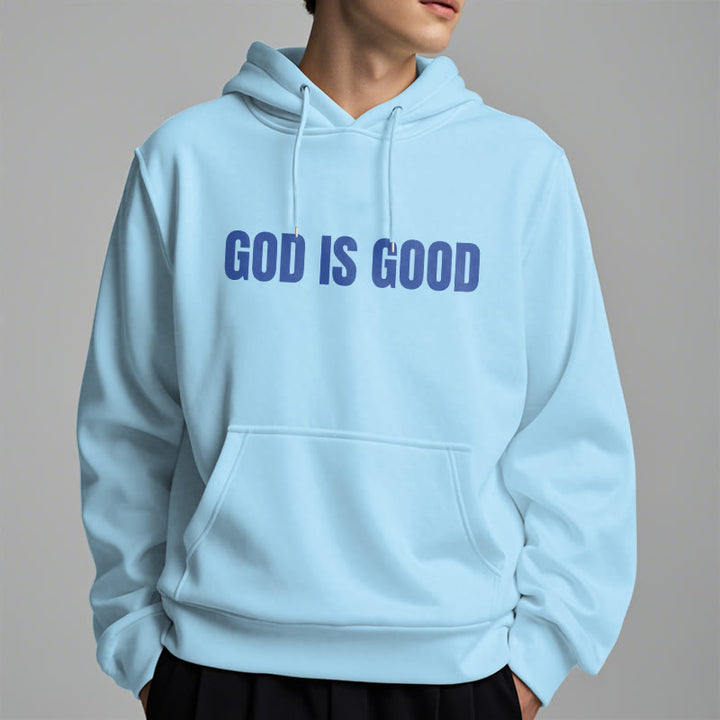 Christianartworkshop Quotation Style Butterfly God Is Good Fleece Lined Polyester Hoodie