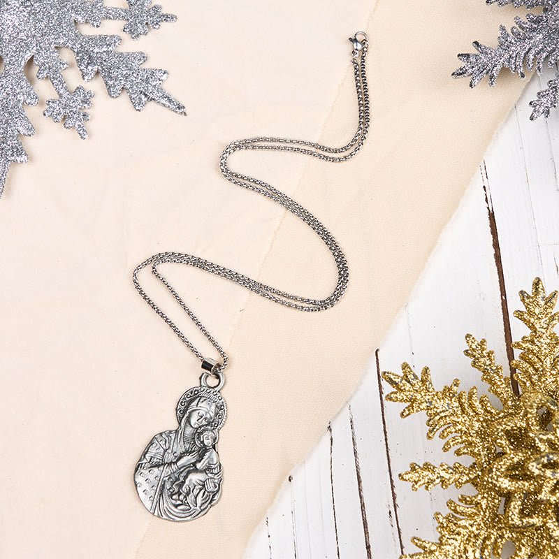 FREE Today: Classic Style Madonna And Child Faith Symbol Pendant Necklace