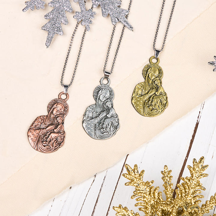 FREE Today: Classic Style Madonna And Child Faith Symbol Pendant Necklace