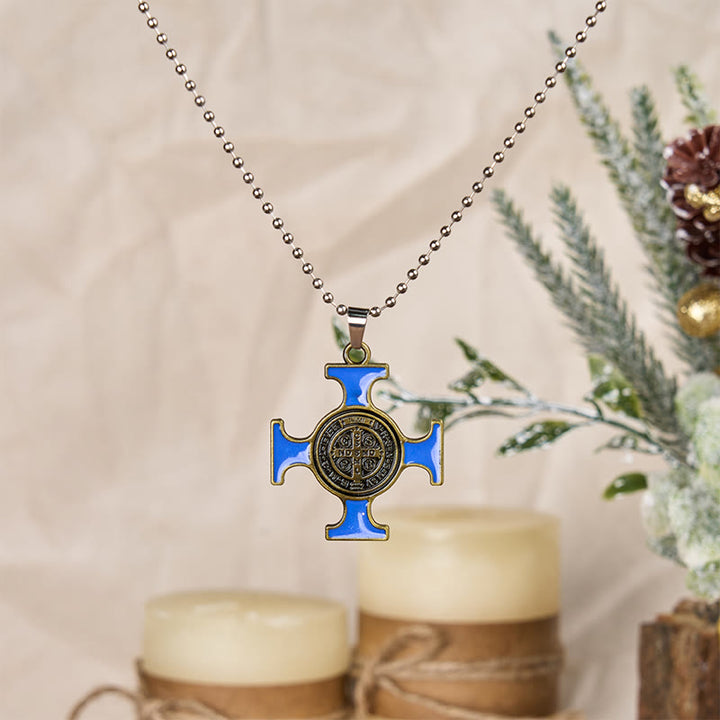 FREE Today: Classic Style Saint Benedict Cross Protection Pendant Necklace