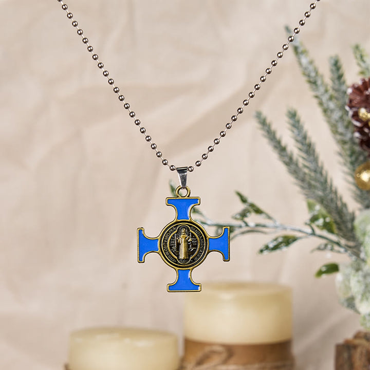 FREE Today: Classic Style Saint Benedict Cross Protection Pendant Necklace