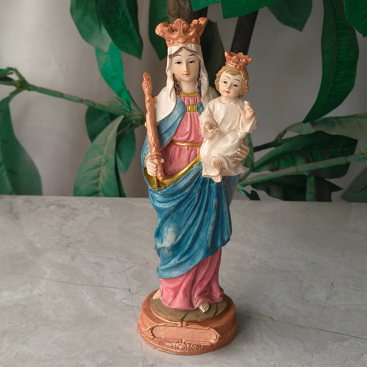 Christianartworkshop Classic Colored Style Madonna and Child Sacred Faith Desktop Decorations Ornament