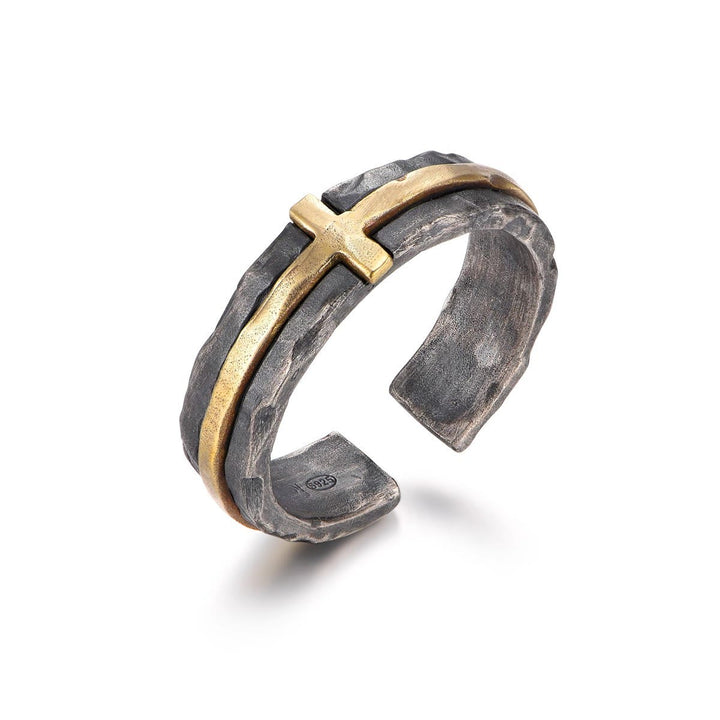 Christianartworkshop Classic Style Rustic Elegance Blessed Cross Ring