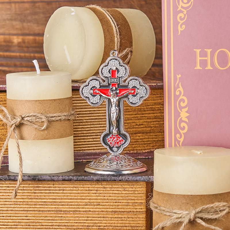 FREE Tody: Retro Classic Style Radiant Ornate Crucifix Stand Desktop Ornaments