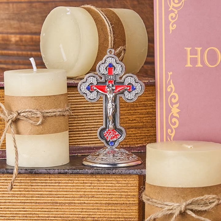 FREE Tody: Retro Classic Style Radiant Ornate Crucifix Stand Desktop Ornaments