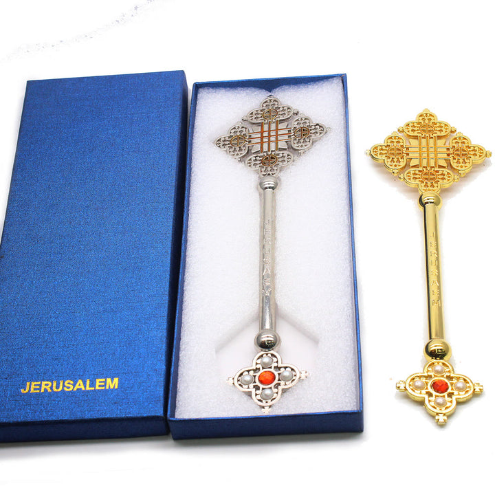 Christianartworkshop Classic Style Jerusalem Devine Faith Blessing Hand Cross