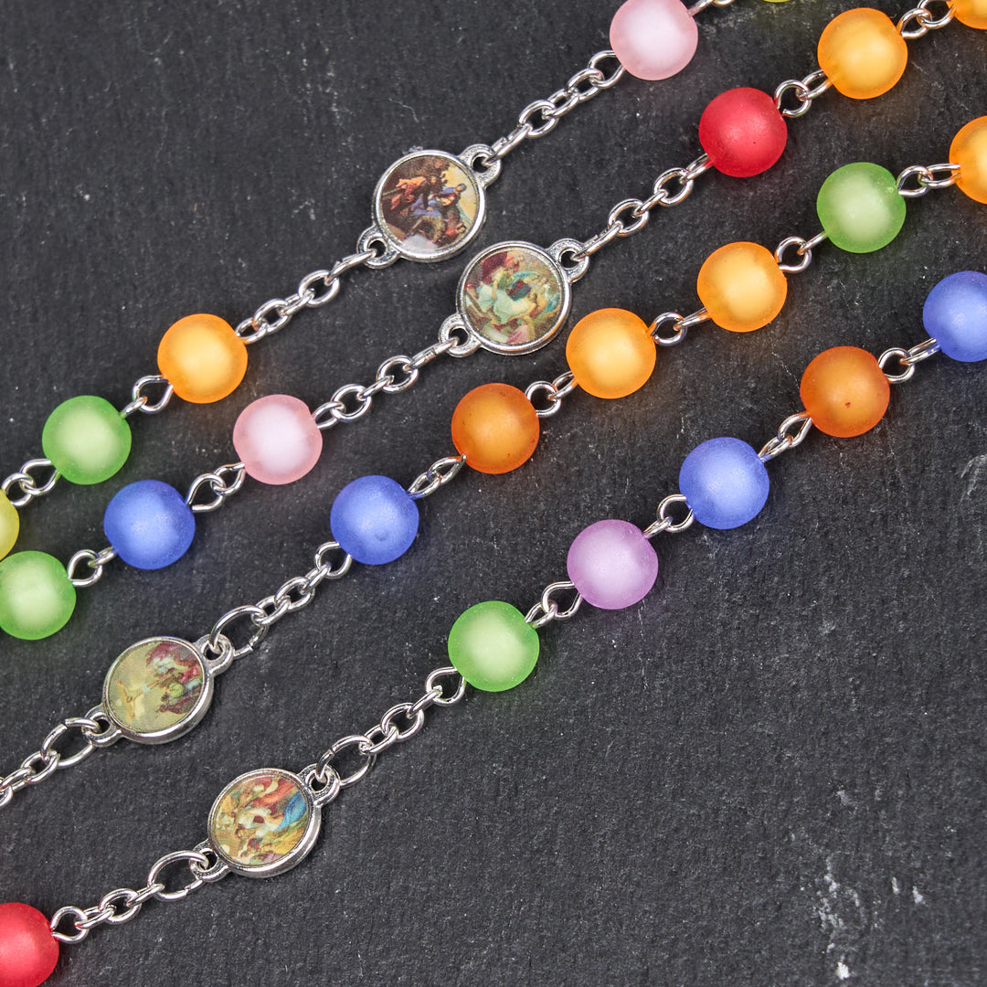 FREE Today: Seven Sorrow of 8 mm Round Multicolor Acrylic Alloy Chain Rosary