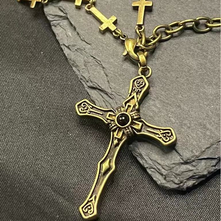 Christianartworkshop Modern Style Sacred Salvation Cross Pendant Necklace