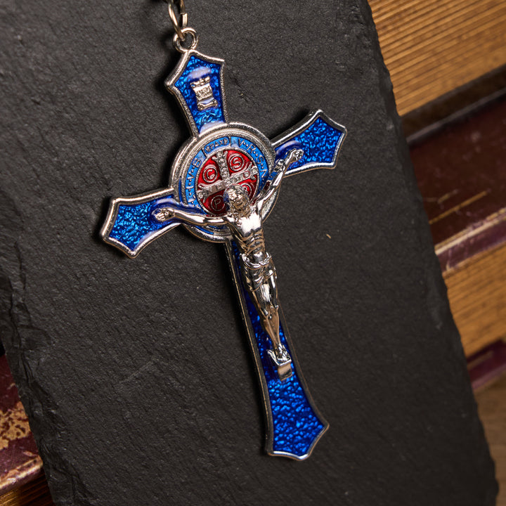 FREE Today: Classic Style Red/Blue Crafted Crucifix Big Size Pendant Necklace(5 color)