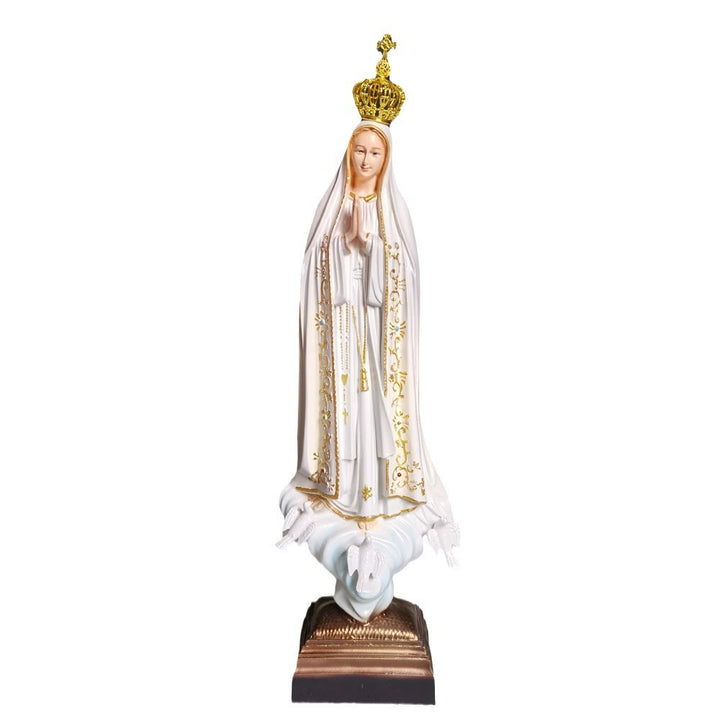 Christianartworkshop Classic Style Golden Crown Our Lady of Fatima Desktop Decorations Ornament
