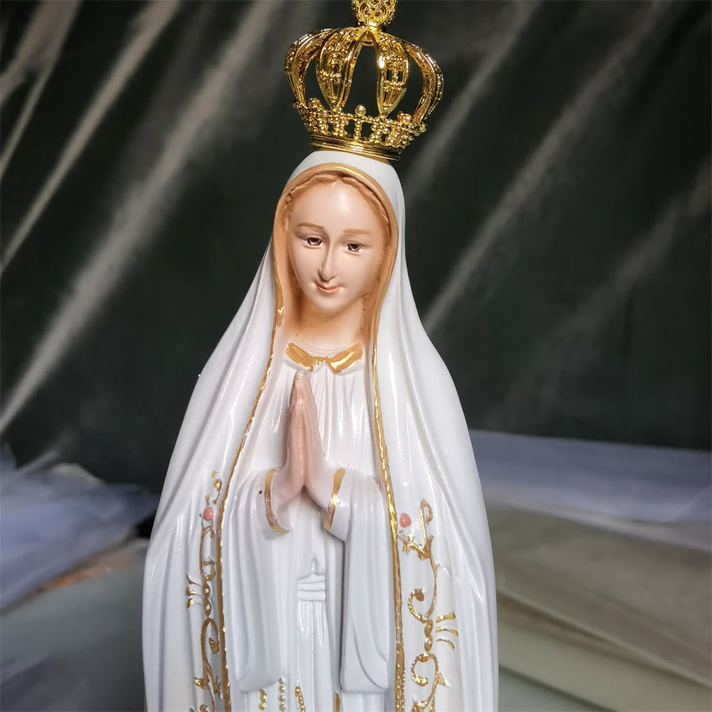 Christianartworkshop Classic Style Golden Crown Our Lady of Fatima