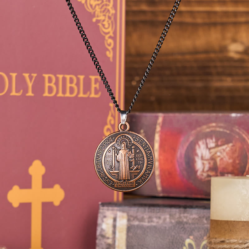 FREE Today: Classic Style Crafted St. Benedict Symbol Pendant Necklace(3 color)