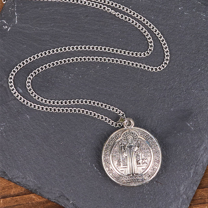 FREE Today: Classic Style Crafted St. Benedict Symbol Pendant Necklace(3 color)