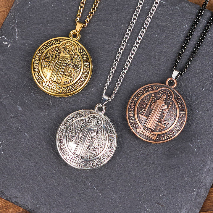 FREE Today: Classic Style Crafted St. Benedict Symbol Pendant Necklace(3 color)