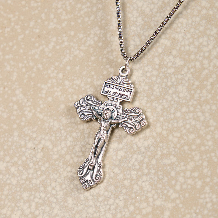 FREE Today: Classic Style Divine Crafted Crucifix Jesus Cross Pendant Necklace