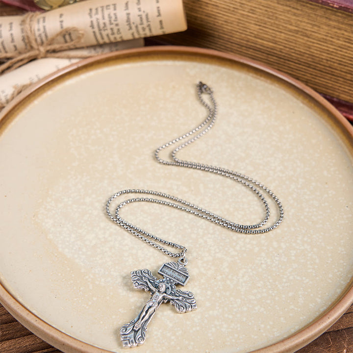 FREE Today: Classic Style Divine Crafted Crucifix Jesus Cross Pendant Necklace