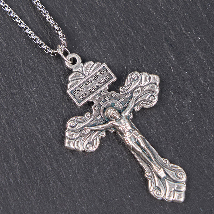 FREE Today: Classic Style Divine Crafted Crucifix Jesus Cross Pendant Necklace