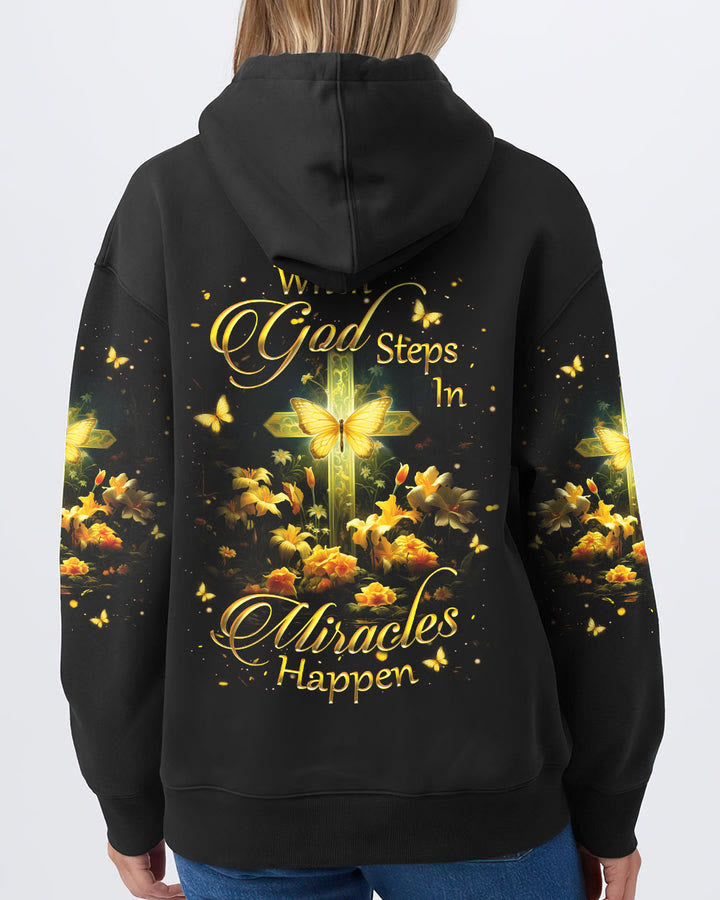 Christianartworkshop When God Steps In Miracles Happen Women's All Over Print Shirt