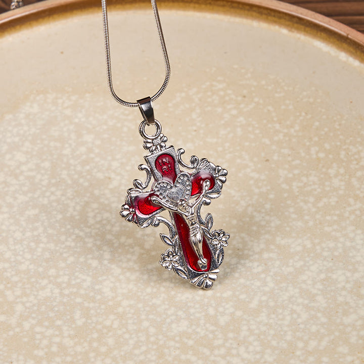 FREE Today:  5 Color Classic Style Jesus Cross Faith Crucifix Pendant Necklace