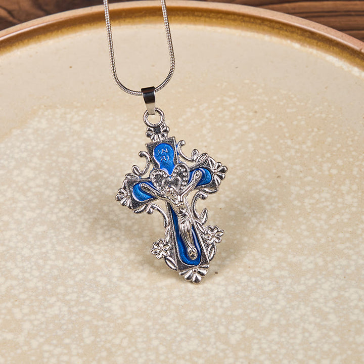 FREE Today:  5 Color Classic Style Jesus Cross Faith Crucifix Pendant Necklace