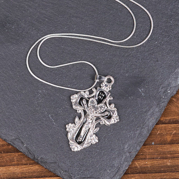 FREE Today:  5 Color Classic Style Jesus Cross Faith Crucifix Pendant Necklace