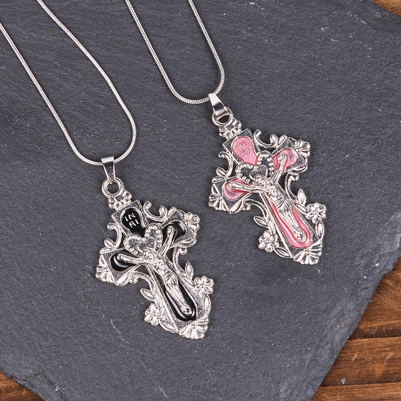 FREE Today:  5 Color Classic Style Jesus Cross Faith Crucifix Pendant Necklace