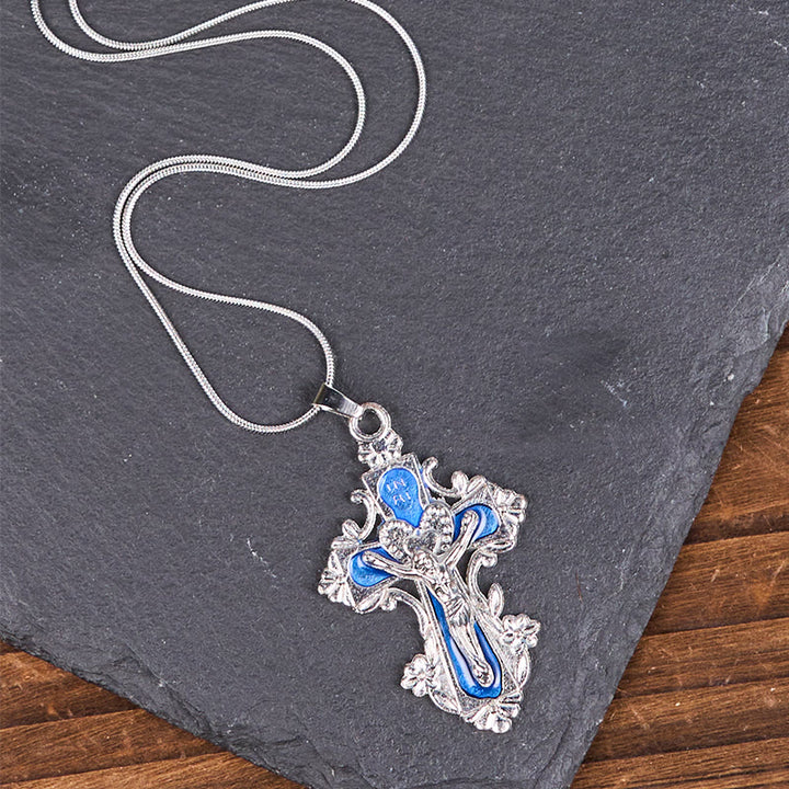 FREE Today:  5 Color Classic Style Jesus Cross Faith Crucifix Pendant Necklace