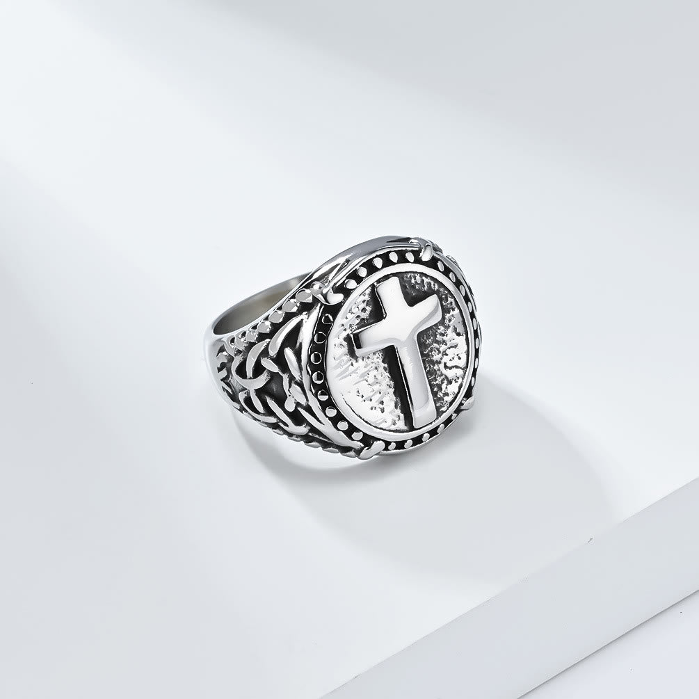 FREE Today: Minimalist Style Cross Divine Faith Heavy Duty Ring