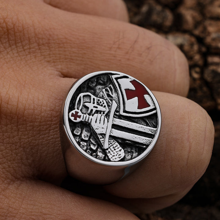 FREE Today: Retro Classic Style Knights Templar Cross Divine Faith Ring - image 2