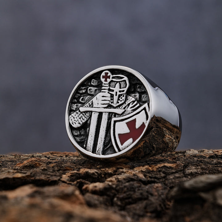 FREE Today: Retro Classic Style Knights Templar Cross Divine Faith Ring - US 13 - image 0