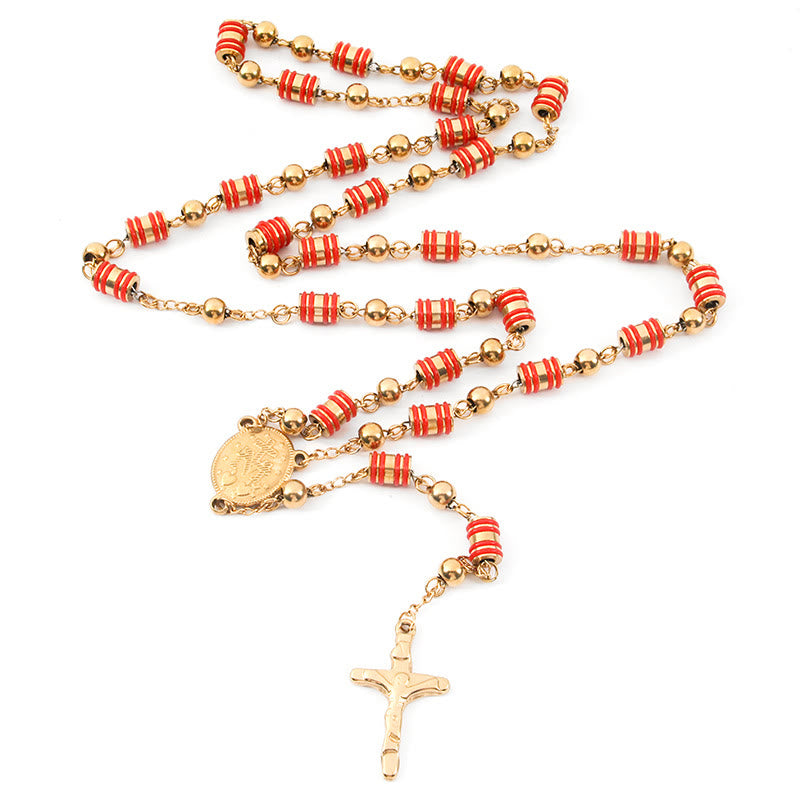 Christianartworkshop Red Silicone Rosary Beads