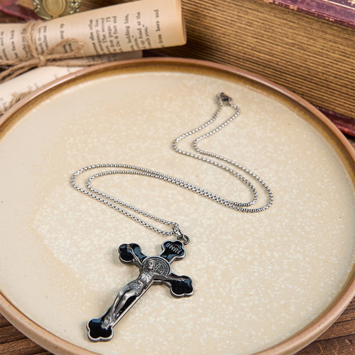 FREE Today: Multicolor Retro Style Classical Crucifix Faith Protection Pendant Necklace