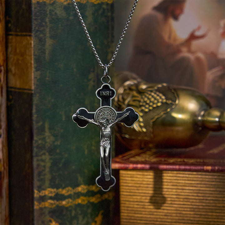 FREE Today: Multicolor Retro Style Classical Crucifix Faith Protection Pendant Necklace