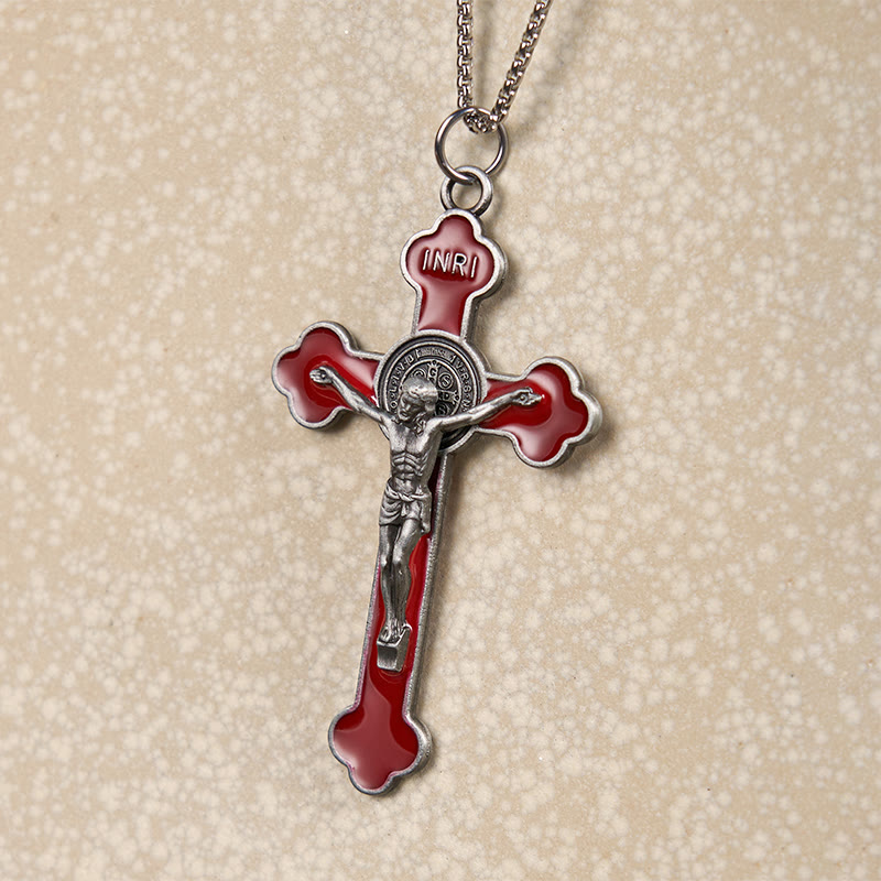 FREE Today: Multicolor Retro Style Classical Crucifix Faith Protection Pendant Necklace