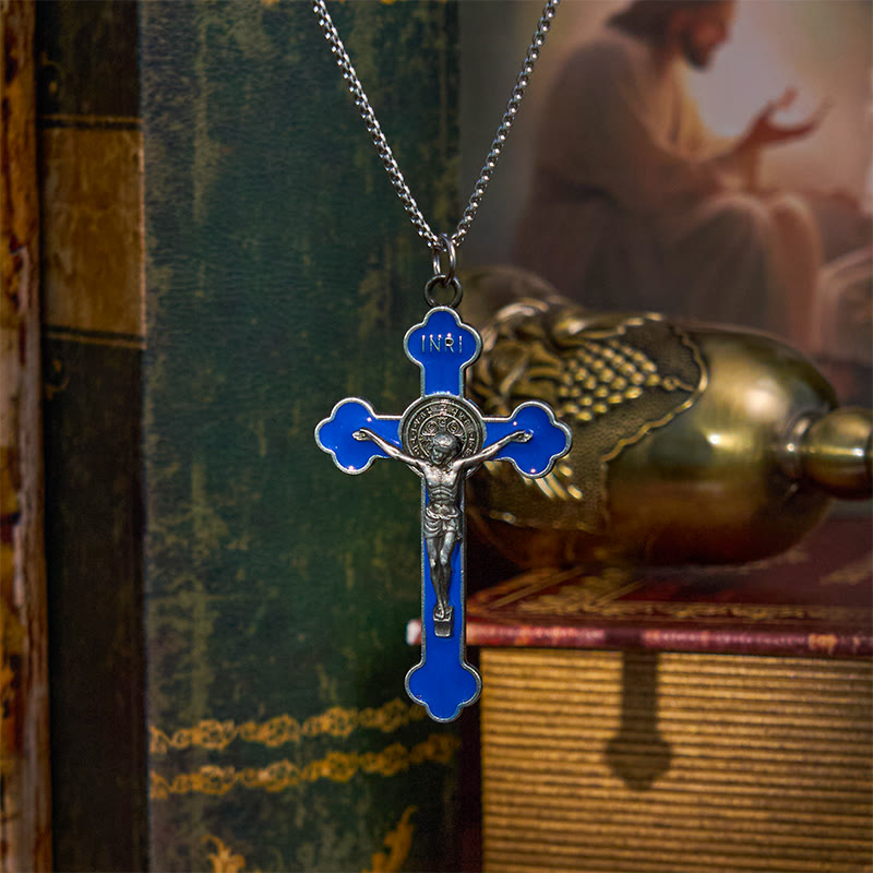 FREE Today: Multicolor Retro Style Classical Crucifix Faith Protection Pendant Necklace