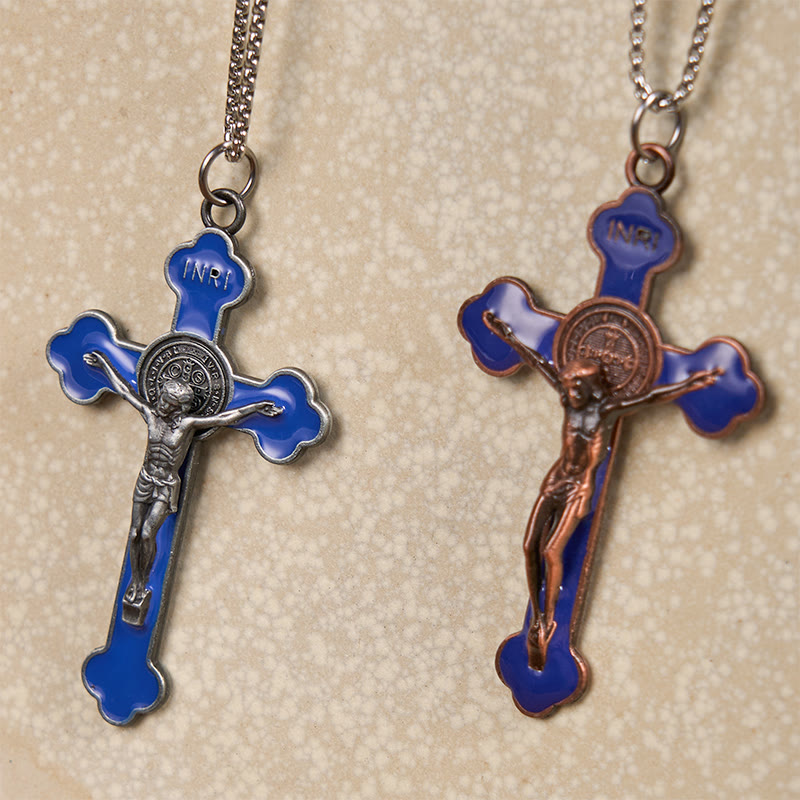 FREE Today: Multicolor Retro Style Classical Crucifix Faith Protection Pendant Necklace