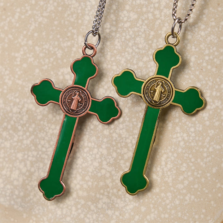 FREE Today: Multicolor Retro Style Classical Crucifix Faith Protection Pendant Necklace