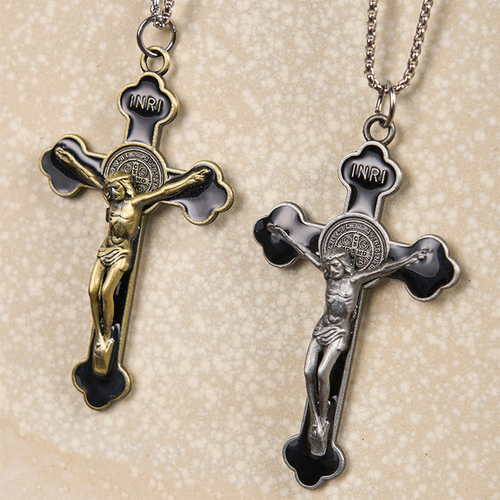 FREE Today: Multicolor Retro Style Classical Crucifix Faith Protection Pendant Necklace