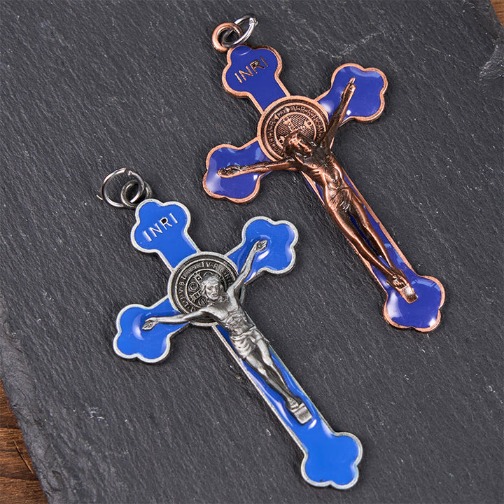 FREE Today: Multicolor Retro Style Classical Crucifix Faith Protection Pendant Necklace