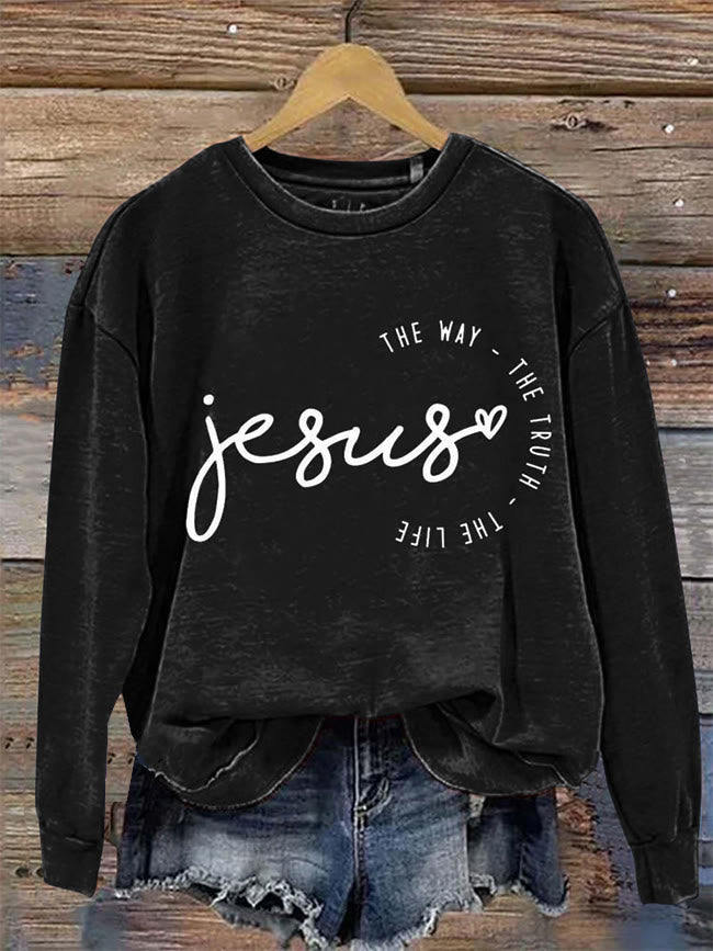 Christianartworkshop Jesus The Way The Truth The Life Casual Sweatshirt